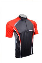 Cyklistický dres ACTIVE - černo/červený